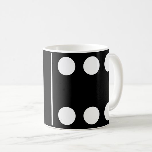 Blank Six Black Domino Mug (Devant droit)