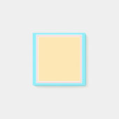 Blank Sjabloon Blauw Roze Geel Wit Elegant Post-it® Notes (Voorkant)