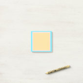Blank Sjabloon Blauw Roze Geel Wit Elegant Post-it® Notes (Op bureau)