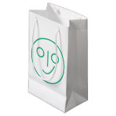 Blank Smile Gezicht Gift Bag Klein Cadeauzakje (Voorkant Gekanteld)