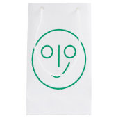Blank Smile Gezicht Gift Bag Klein Cadeauzakje (Voorkant)