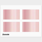 Blank Template Create Your Own Elegant Rose Gold Rechthoekige Sticker (Vel)