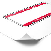 Blank Texas State License Bord Foto Afdruk (Hoek)
