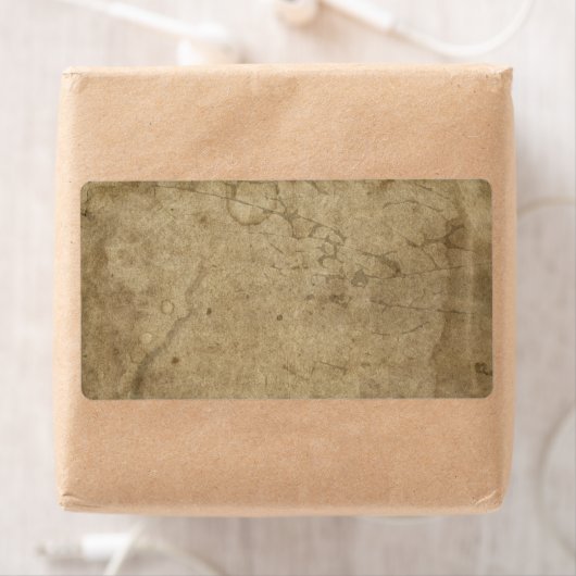 Blank verouderd noodlijdend papier, donker rustiek etiket (Insitu)