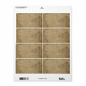 Blank verouderd noodlijdend papier, donker rustiek etiket (Full Sheet)