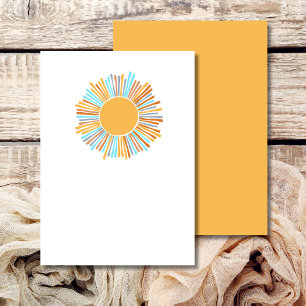 Blank Voeg je eigen Boho Sun toe Hier komt de zon Kaart