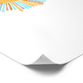 Blank Voeg je eigen Boho Sun toe kom hier de zon Poster (Hoek)