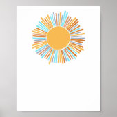 Blank Voeg je eigen Boho Sun toe kom hier de zon Poster (Voorkant)
