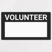 Blank Volunteer Name Badge Étiquettes (Design 2)