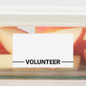 Blank Volunteer Name Badge Étiquettes (Apposé)