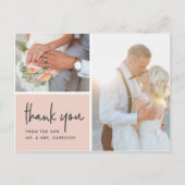 Blank | Weddenfoto Hartelijk dank Briefkaart (Voorkant)