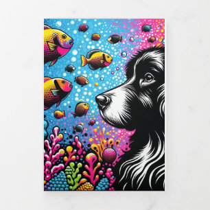 Blank Wenskaart met Pop Art design Truffel Drieluik Kaart