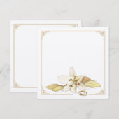 Blank White Lily Wedding Invitation Kaart (Voorkant / Achterkant)