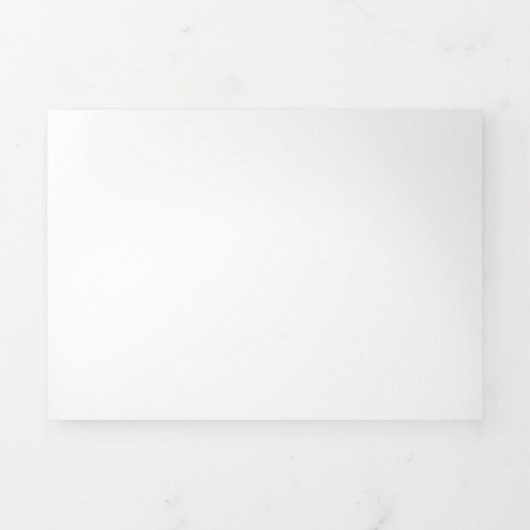 Blank Wit 5 "x 7" Horizontale Huwelijk Drieluik Uitnodiging (Cover)