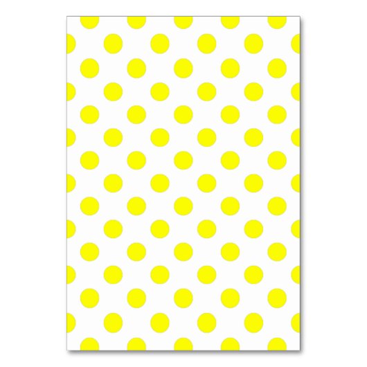 Blank Wit en Geel Polka Dot Kaart (Voorkant)