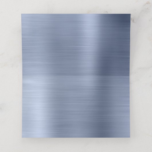 Blank Wit en Metallic Dusty Blue (Binnenkant ongevouwen)