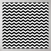 Blank wit en zwart Chevron patroon Poster (Voorkant)
