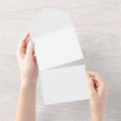 Blank witte bruiloft all in one uitnodiging (Afscheurbaar)