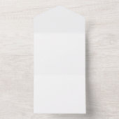Blank witte bruiloft all in one uitnodiging (Binnen)