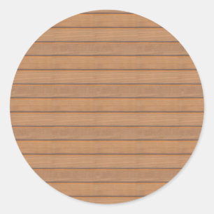 Blank Wood Sjabloon Trendy Elegant Design Natuur Ronde Sticker