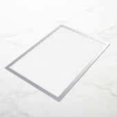 Blank Zilver Folie Uitnodiging (Gedraaid)