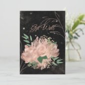 Blank zwart Bleek roze satijnflesje goed Aankondiging (Staand voorkant)