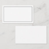 Blank zwart en wit huwelijk plaatskaartje (Voorkant / Achterkant)
