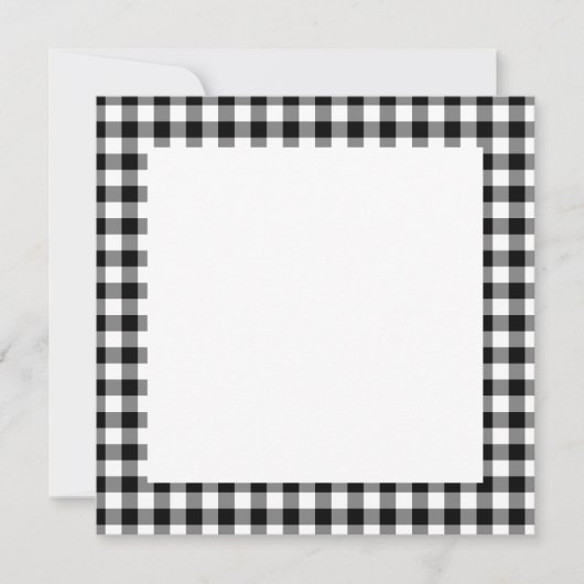 Blank zwart-wit gingham-patroon (Voorkant)