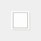 Blank Zwart-wit Post-it® Notes (Voorkant)
