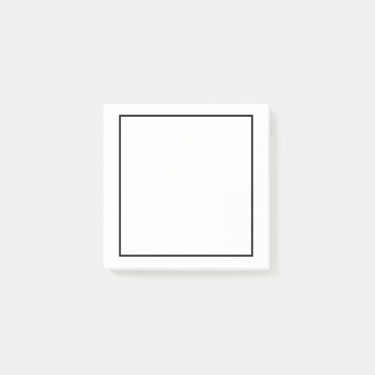 Blank Zwart-wit Post-it® Notes (Voorkant)