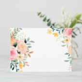 Blanke Bloemenaquarel Kaart (Staand voorkant)