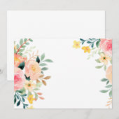 Blanke Bloemenaquarel Kaart (Voorkant / Achterkant)