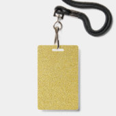 Blanke Goud Glitter DIY Sjabloon Aangepaste Tekst Badge (Voorzijde met lanyard)