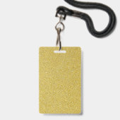 Blanke Goud Glitter DIY Sjabloon Aangepaste Tekst Badge (Achterkant met lanyard)