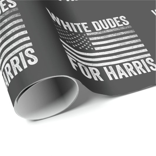 Blanke Kerels Voor Kamala Harris 2024 Cadeaupapier (Rol Hoek)