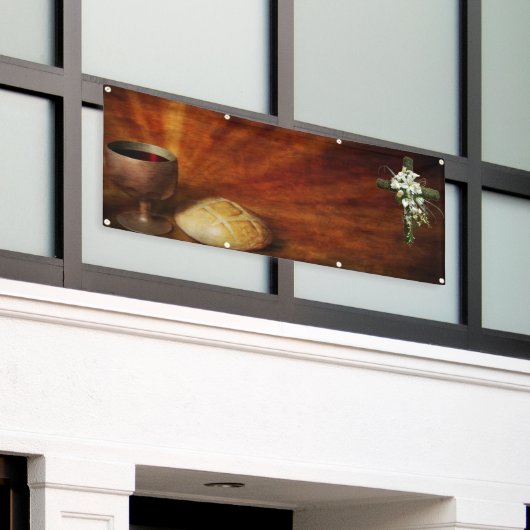 blanke kerk Passover Spandoek (Buitenkant Gebouw)