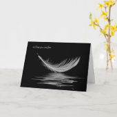 blanke veer reflecteert sympathie kaart (Gele Bloem)