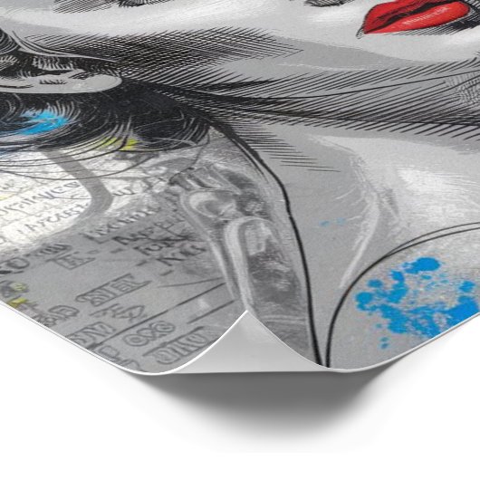 blanke vrouw poster (Hoek)