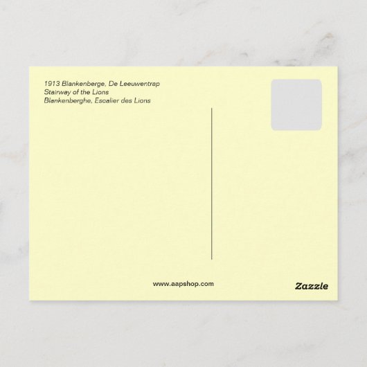 Blankenberge, trappenhuis van de Lion Briefkaart (Achterkant)