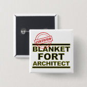 Blanket Fort Architect Funny Button Badge Pin (Voorkant /achterkant)