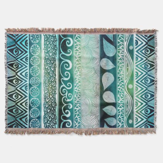 Blanket/Indie Patroon met schroefdraad Deken (Voorkant)