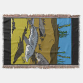 BLANKET - LAKE STURGEON COLORING PAGE  DEKEN (Voorkant)