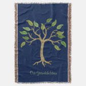 Blanket met boomgaard van grootouders deken (Voorkant Verticaal)