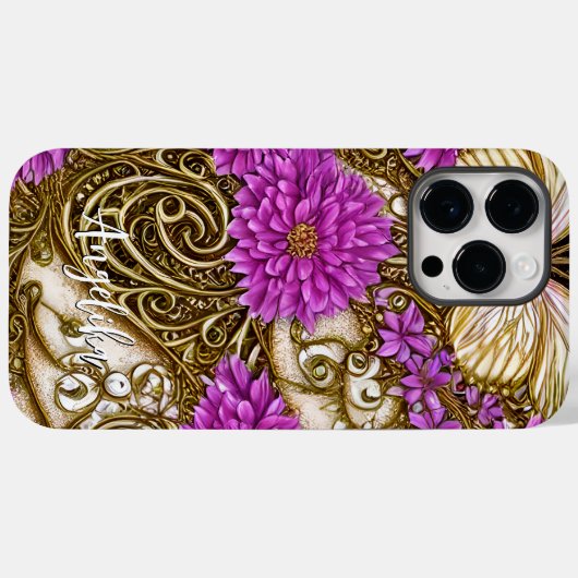 Blanket met botervliezen met persoonlijke naam Case-Mate iPhone case (Achterkant (horizontaal))