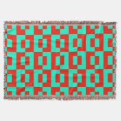Blanket met draaimoes en rood tegelontwerp deken (Voorkant)