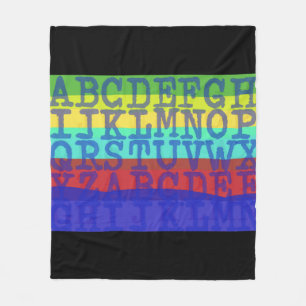 Blanket met Engelse letters Fleece Deken