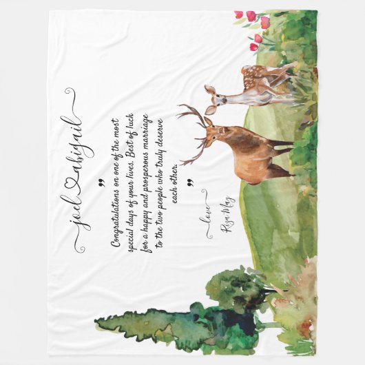 Blanket met persoonlijk bericht fleece deken (Voorkant)