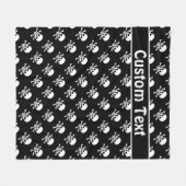 Blanket met schedel en kruisbeenderen met aangepas fleece deken (Voorkant (Horizontaal))