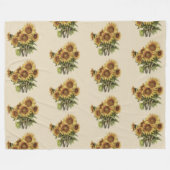 Blanket met zonnebloemen fleece deken (Voorkant (Horizontaal))