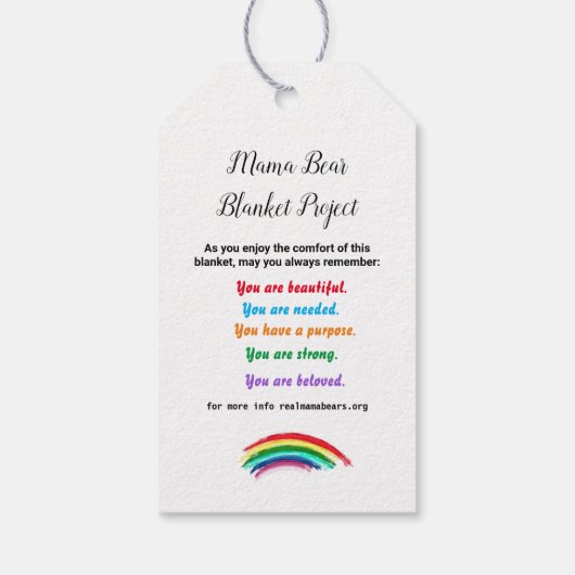 Blanket Project label Cadeaulabel (Achterkant)